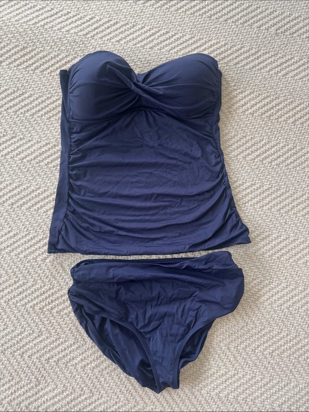 Anne Cole Navy Blue Tankini Bikini Set